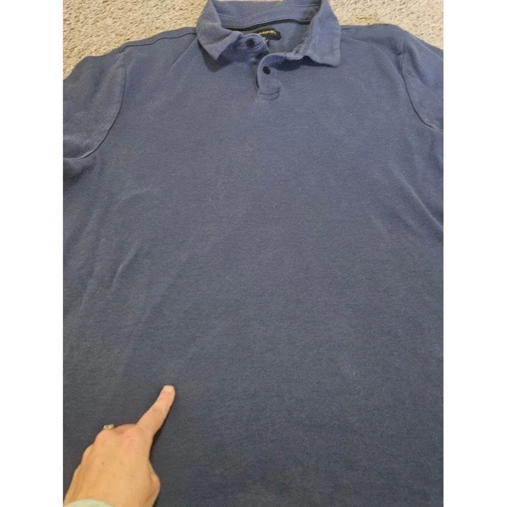 Banana Republic Polo Shirt Men Blue 100% Cotton XL